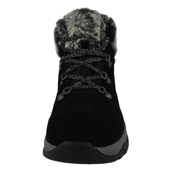 Skechers Ladies Skechers Faux Fur Cuffed Waterproof Ankle Boots Falls Finest 167178