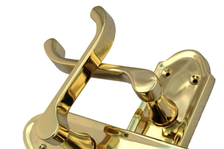 EDH Door Hardware Brass Door Handles - Askworth Internal Door Handles with Bathroom Sash Lock