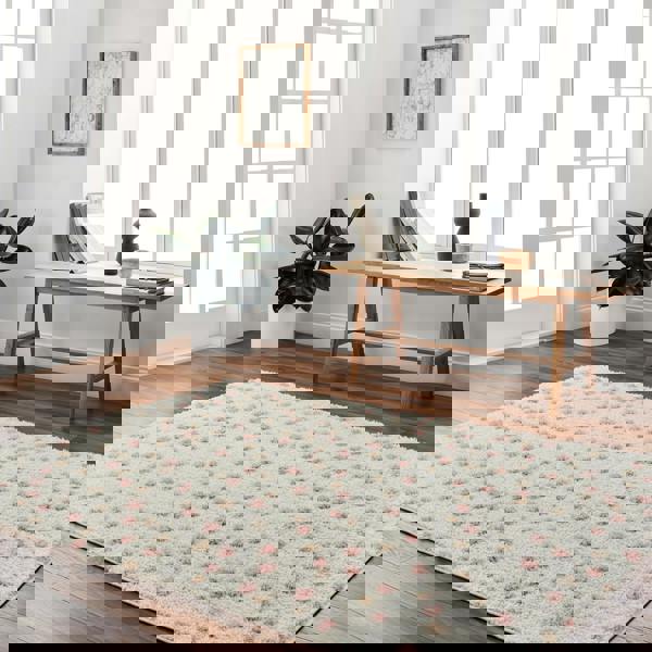 Livabliss Rodos-Modern Beige Grey Yellow Pink Soft Plush Pile Rug