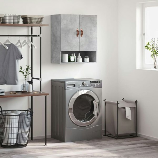 Berkfield Wall Cabinet Concrete Grey 60x31x70 cm Engineered Wood