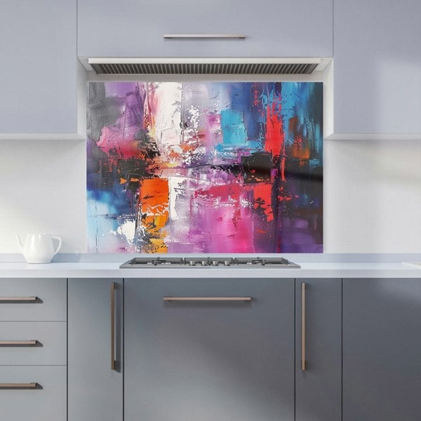 Warren Reed - Designer Vibrant Metropolis: A Palette Of Emotions Kitchen Splashback