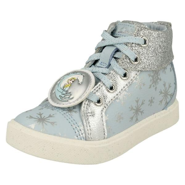 Clarks Girls Clarks Elsa Detailed Frozen Hi Top Trainers City Ice T