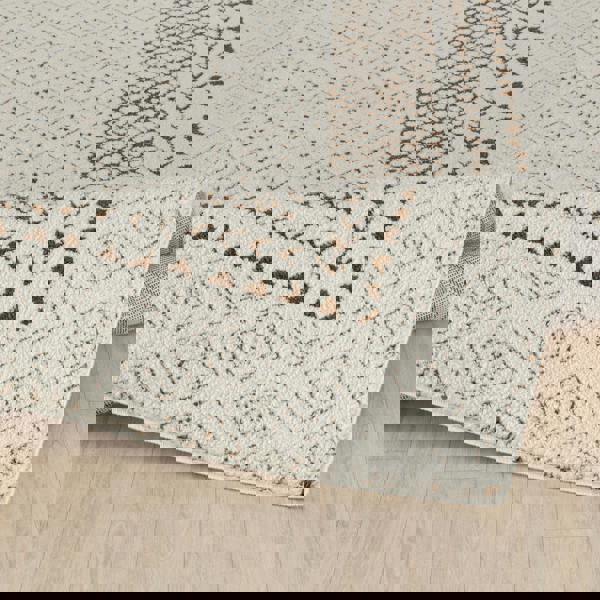 Livabliss Freud-Modern Ivory Brown High Pile Rug