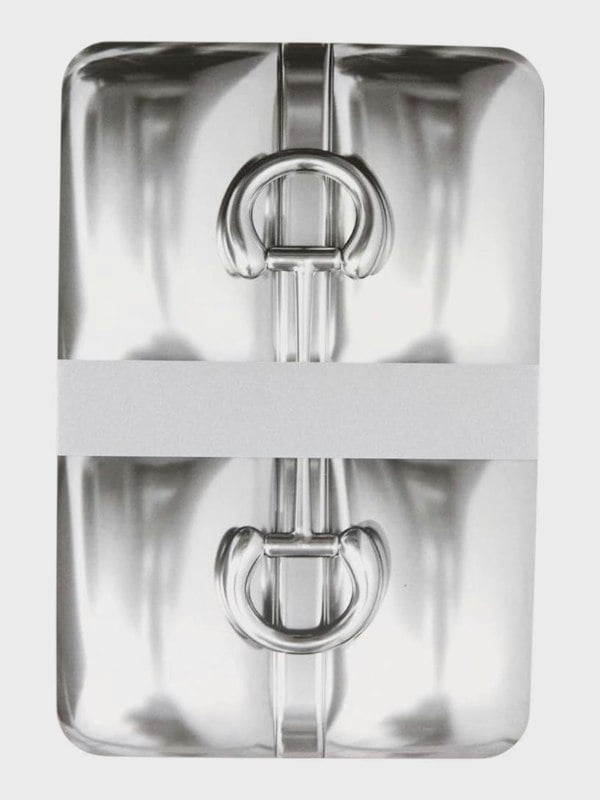 Gucci Horsebit Card Case & Playing Cards Set Silver