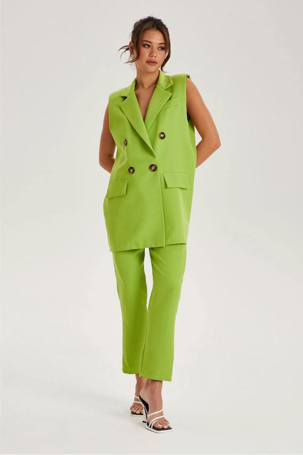 Urban Bliss Lime Belted Trousers