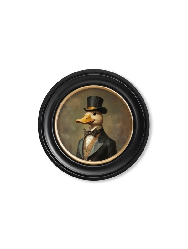 Exceptional Art Captain Quackmore - Oxford round frame