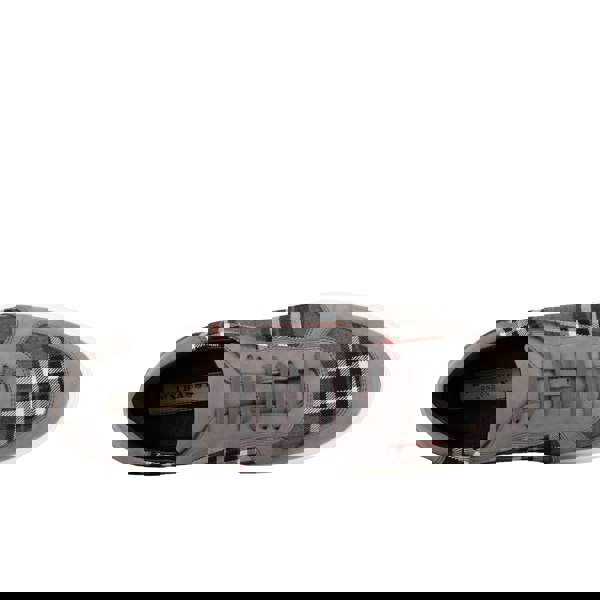 Embassy London Strada - Grey Tartan - Men's Tartan Suede & Leather Trainer