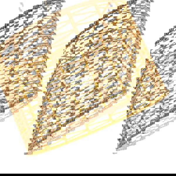 Classic Twisted Brown Paper Pendant Light Shade with Strapped Design Image 3