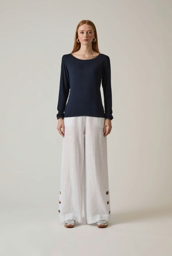 James Lakeland Long Sleeve Navy Top