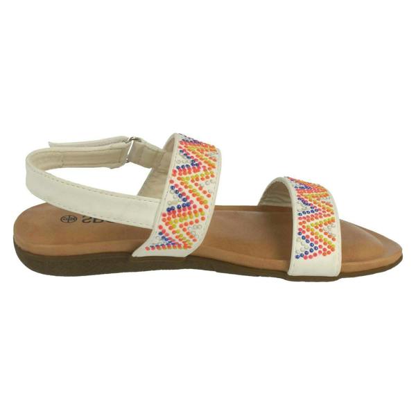 Spot On Girls Spot On Flat Aztec Slingback Sandals