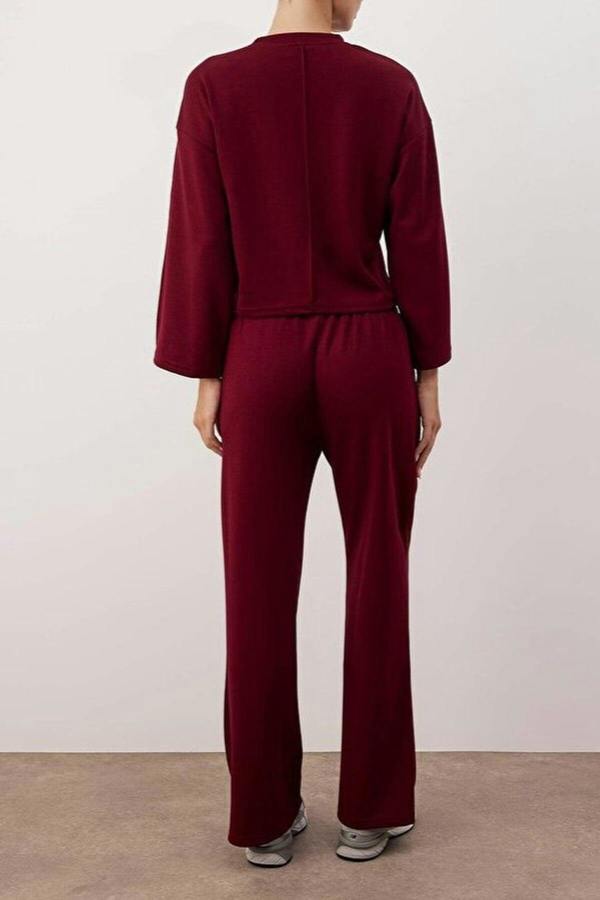 WOVCOR 2-Piece Flare Leg Knitted Top and Bottom Set
