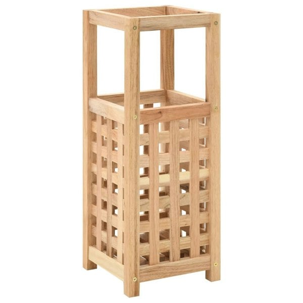 Berkfield Umbrella Stand Solid Walnut Wood 18x18x50 cm