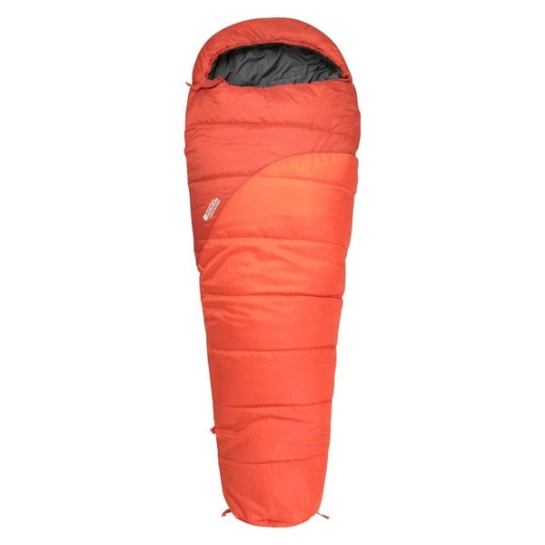 Mountain Warehouse Summit 250 Right Zip Winter Mummy Sleeping Bag - Burnt Orange