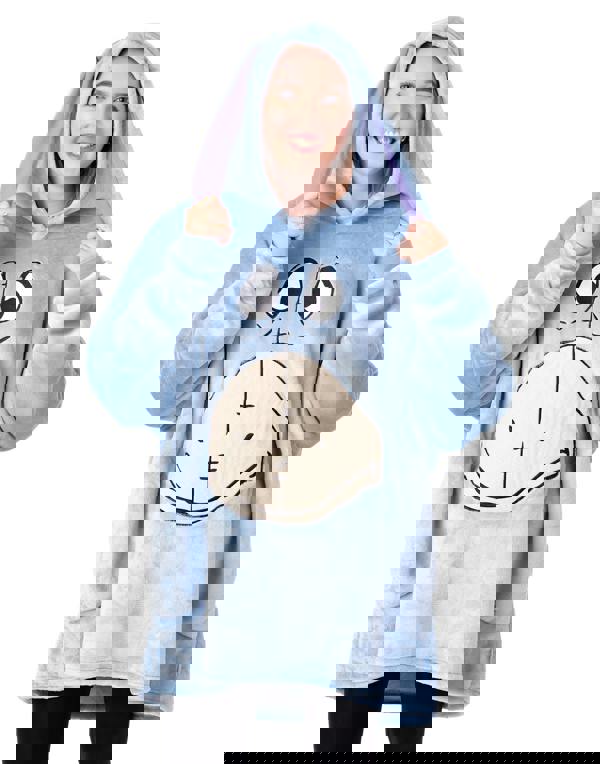 Disney Womens Blue Eeyore Blanket Hoodie (One Size)