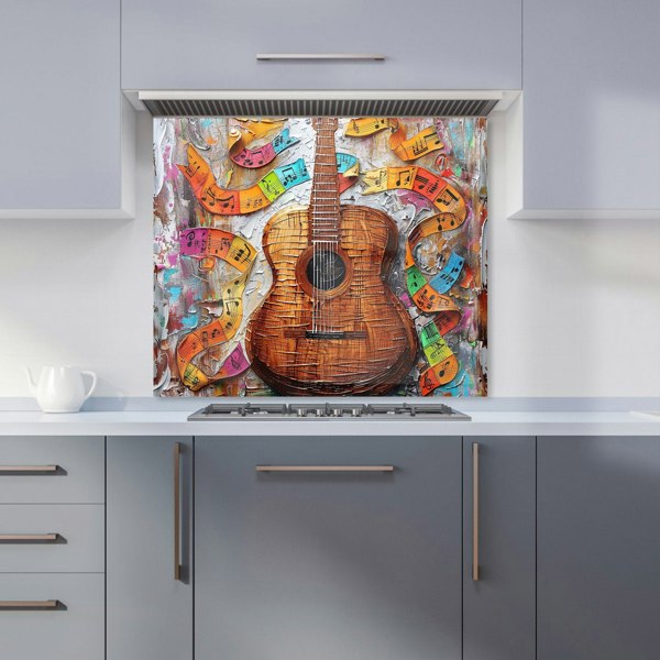 Warren Reed - Designer Melody in Wooden Strings Kitchen Splashback