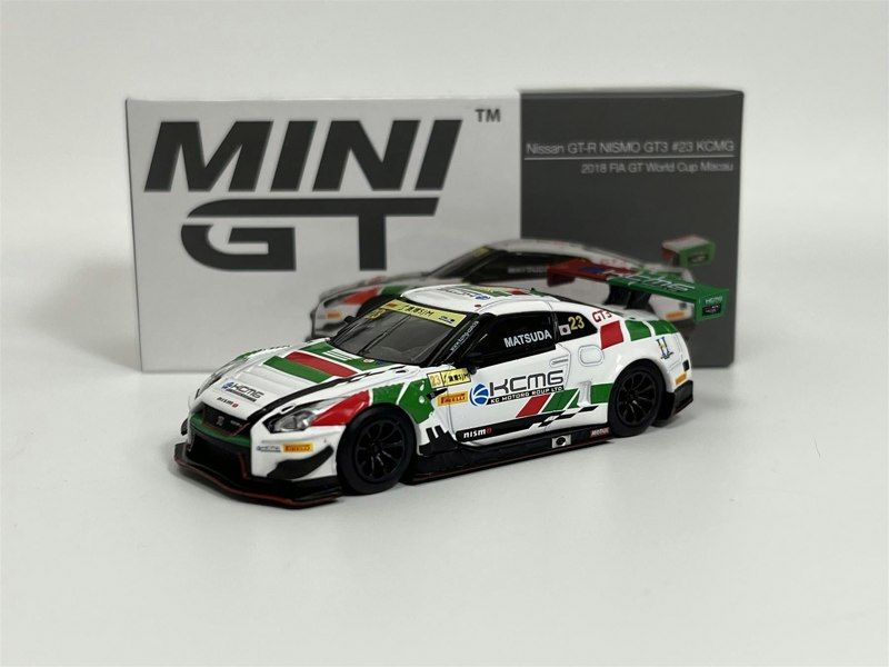 Mini GT Nissan GTR Nismo GT3 #23 KCMG 2018 FIA GT World Cup Macau 1:64 Mini GT MGT00593L