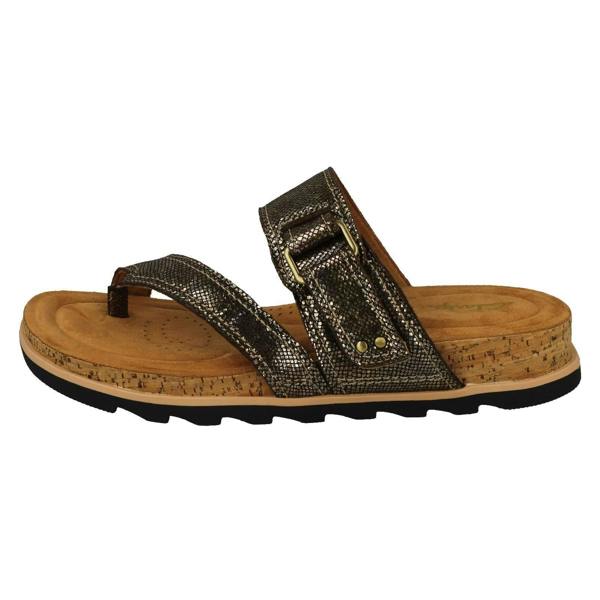 Clarks Ladies Clarks Strappy Toe Post Wedge Heeled Sandals Yacht Beach