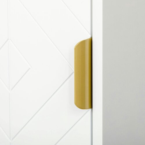 Wyld Haus Kacoel Tall Narrow Bathroom Storage Cabinet With Adjustable Shelves Double Doors And Steel Base White