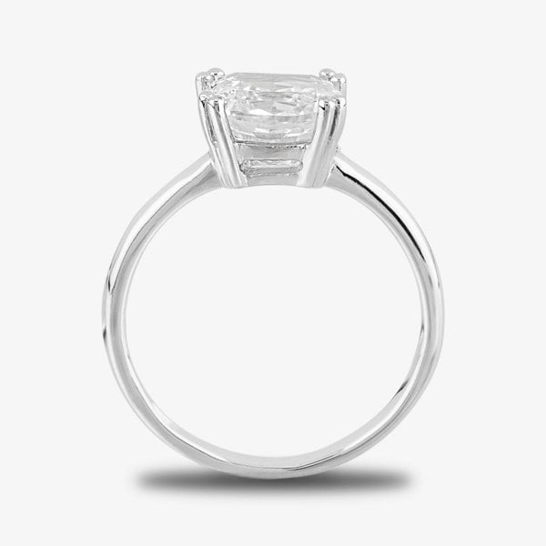 Starbright Silver 8mm Cushion-Cut Cubic Zirconia Ring E3858R(8X8M) 3A