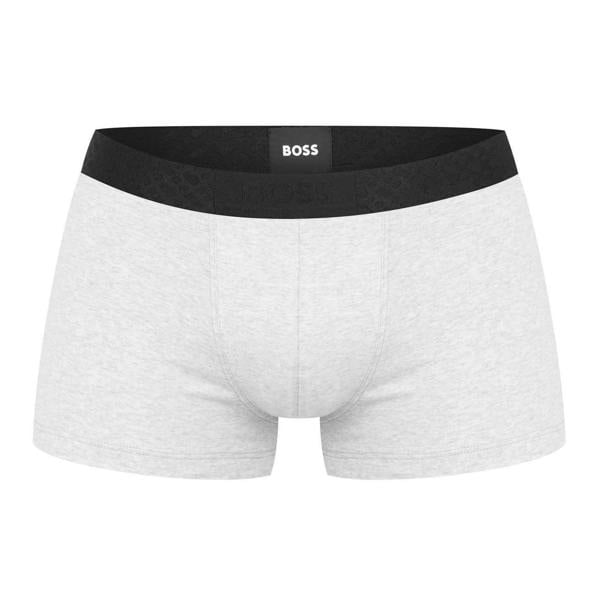 Boss Mens Monogram Cotton Blend Snug Fit Boxer Shorts (Pack of 3) - Black/White/Grey - 