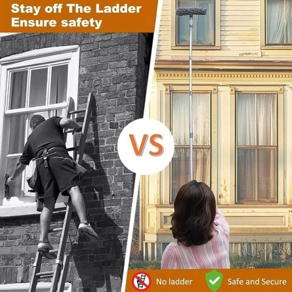 Havendro Telescopic Extendable Window Cleaner Equipment Glass Cleaning 4.5m Squeegee