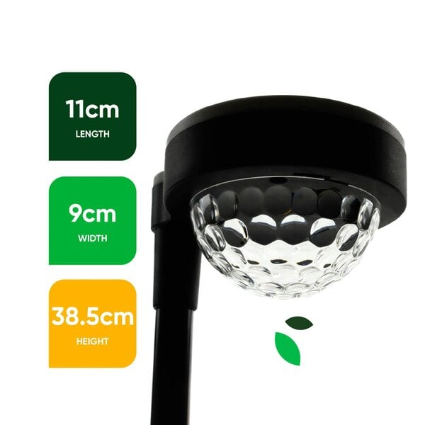 Gardenwize Pack of 3 Solar LED Garden Stake Lights – Crystal Globe Design