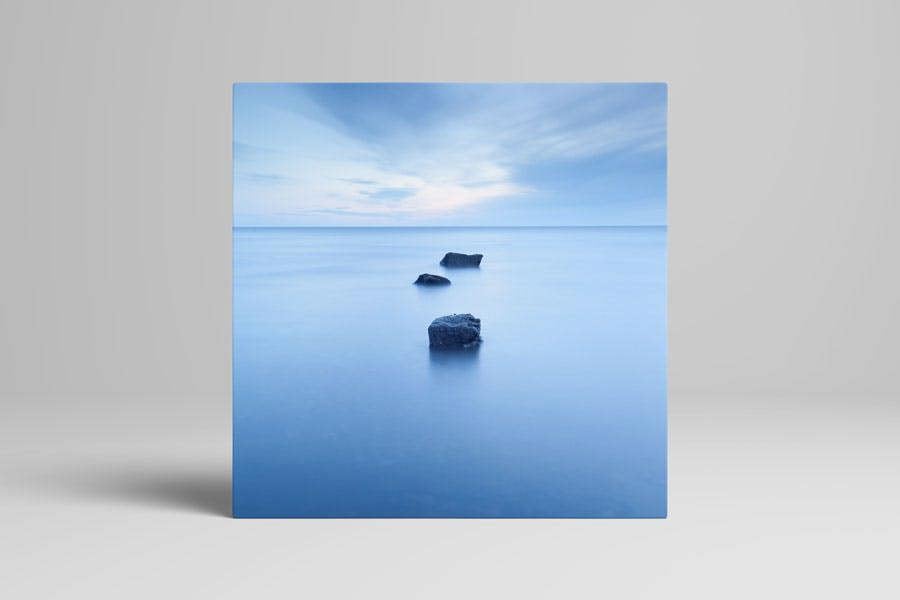 20 x 20 square canvas print of the blue ocean