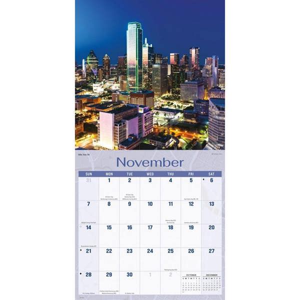 City Skylines Calendar 2027, Wall Calendars, Month To View, Travel, Gift