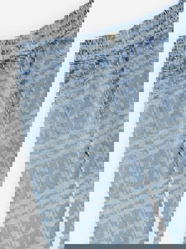 Burberry Kids Burberry Boys Check Carven Trousers in Blue