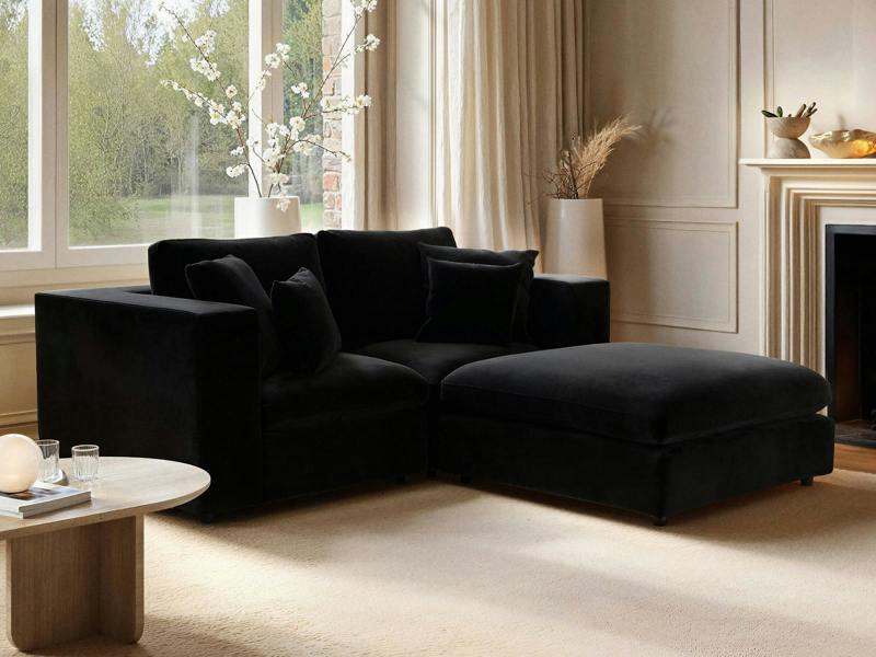 Asher 3 Seater Sofa with Footstool