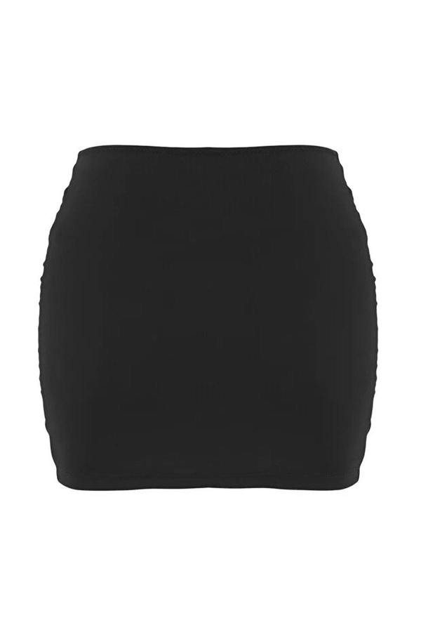 WOVCOR Draped High-Waisted Skirt Bikini Bottom
