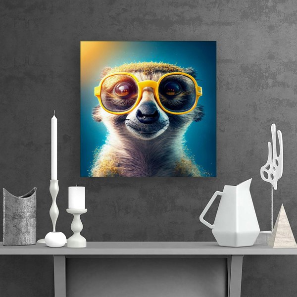 Warren Reed Meerkat Splash Art Canvas