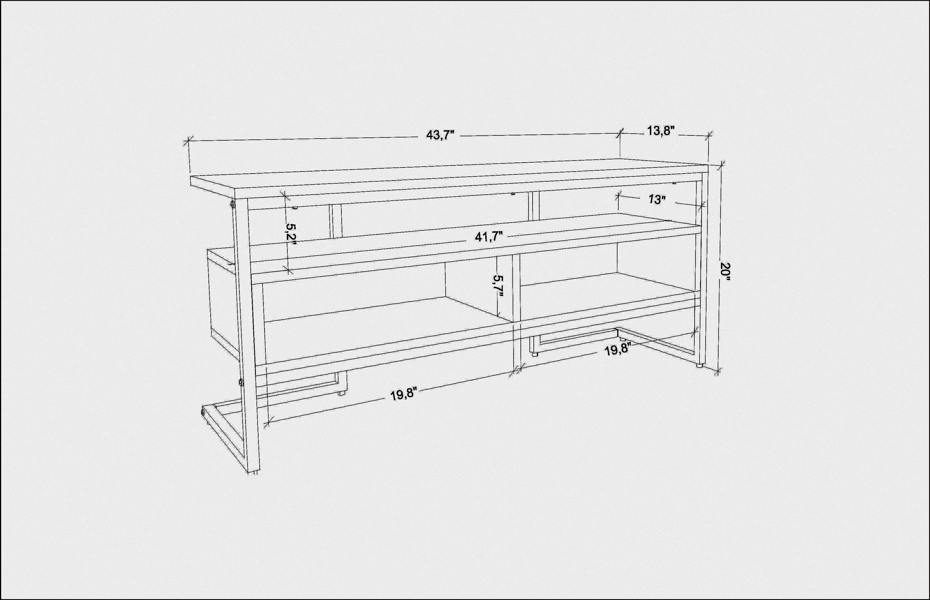 Decorotika Merrion Modern Tv Stand TV Cabinet for TV's up to 50"