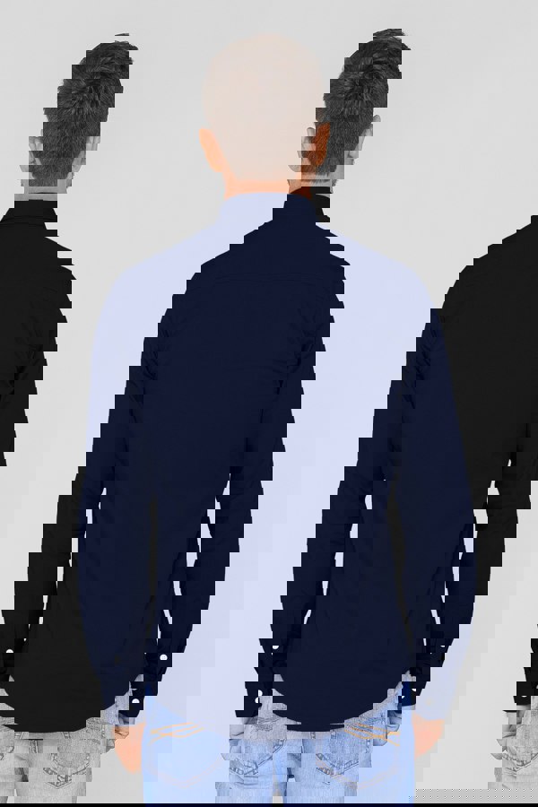 ENORSIA Men's Solid Long Sleeve Regular Fit Shirt