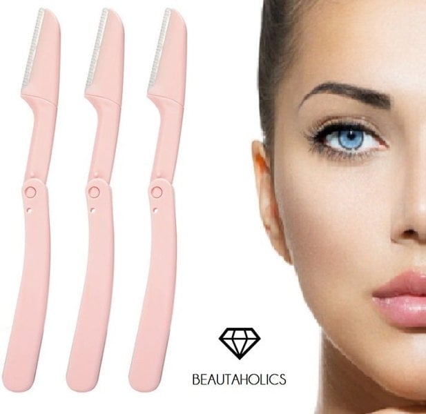 folding dermaplaning tool & eyebrow shaper - pack of 3
