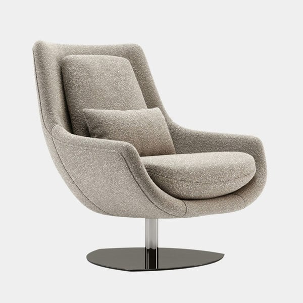 Domkapa Klein Bouclé Premium Swivel Armchair