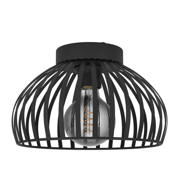 EGLO Mogano 3 Wireframe Black Flush Ceiling Light ⌀: 28cm