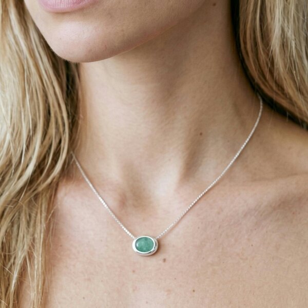 Uchi & Soto Enso Amazonite and 925 Sterling Silver Necklace