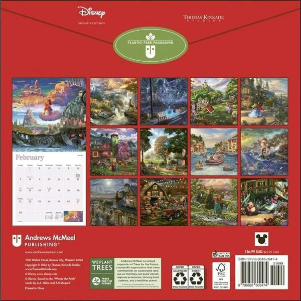 Disney Dreams Collection 2027 Calendar by Thomas Kinkade