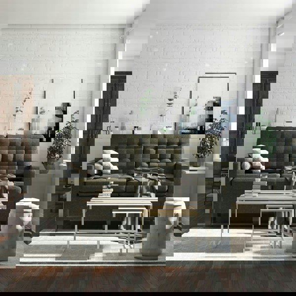 Dorel Home Bowie 2 seater sofa in grey fabric