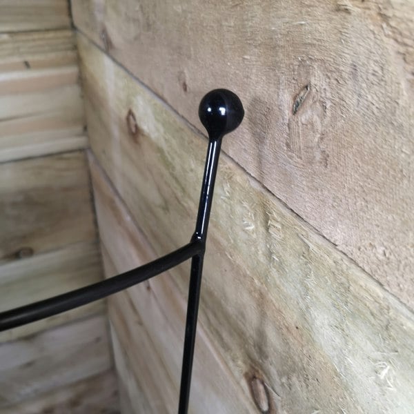 Samuel Alexander Tom Chambers Cottage Heavy Duty Black Metal Steel Herbaceous Garden Plant Support Arc Small 60cm x 36cm