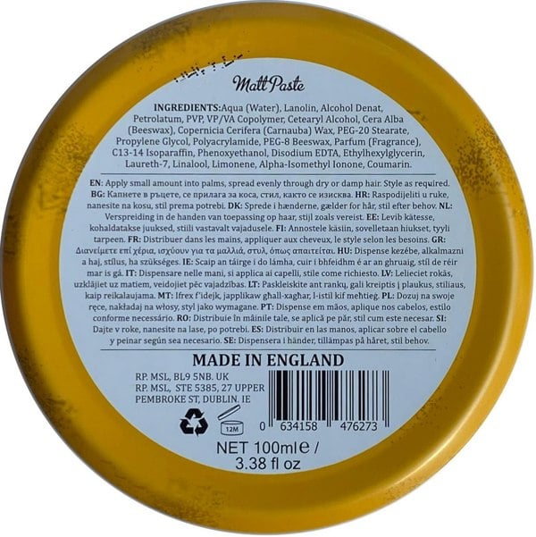 Dapper Dan Matt Paste 100ml