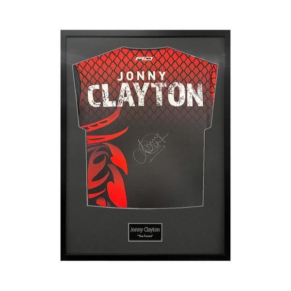 Jonny Clayton Signed Shirt Standard Frame