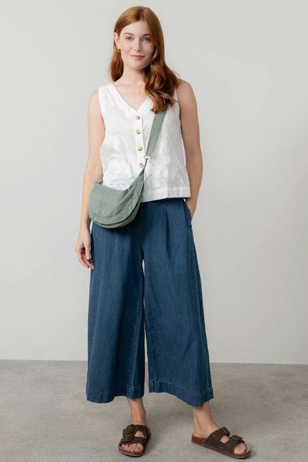 Lily & Me Cotton Tencel Crossbody Bag Laurel