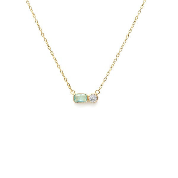 Say It With April Diamond Birthstone Necklace - Yellow Gold Plated