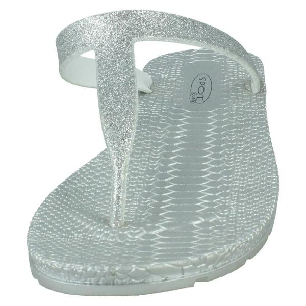 Spot On Ladies Spot On Flat Toepost Flip Flops F00376