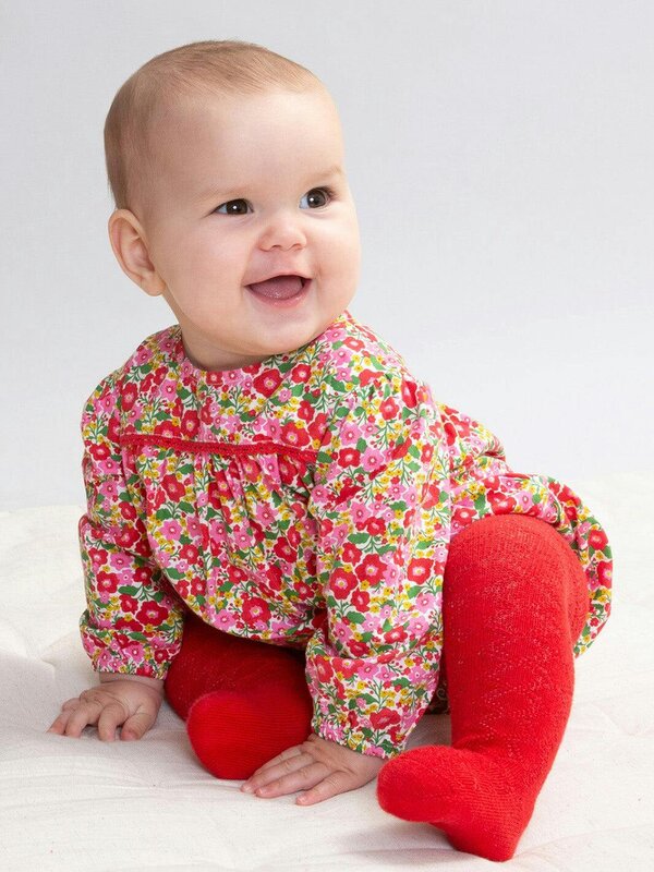 Kite Girls Organic Cable Tights Peony