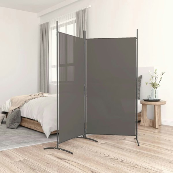 Berkfield 2-Panel Room Divider Anthracite 175x180 cm Fabric