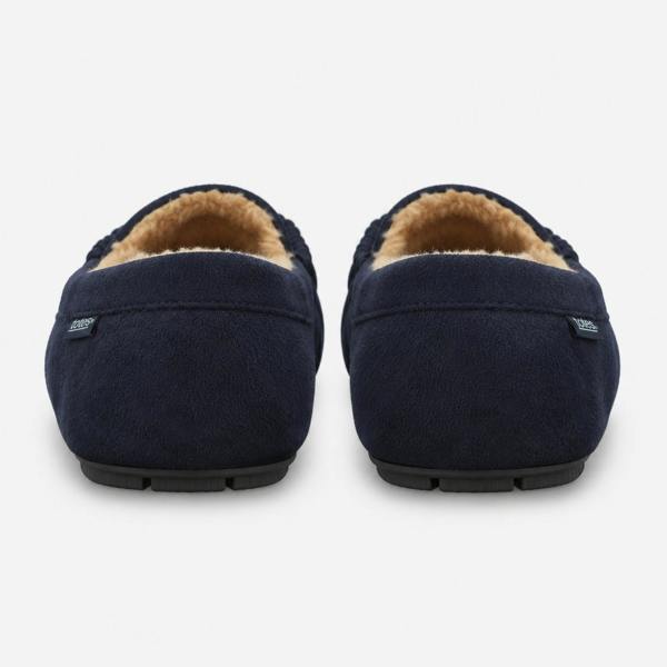 Totes SUEDETTE MOCCASIN SLIPPER Moccasins   in  Navy