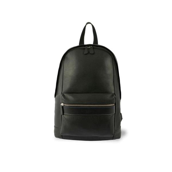 Silver Street London Silver Street London SERGIO Mens Leather Backpack Black